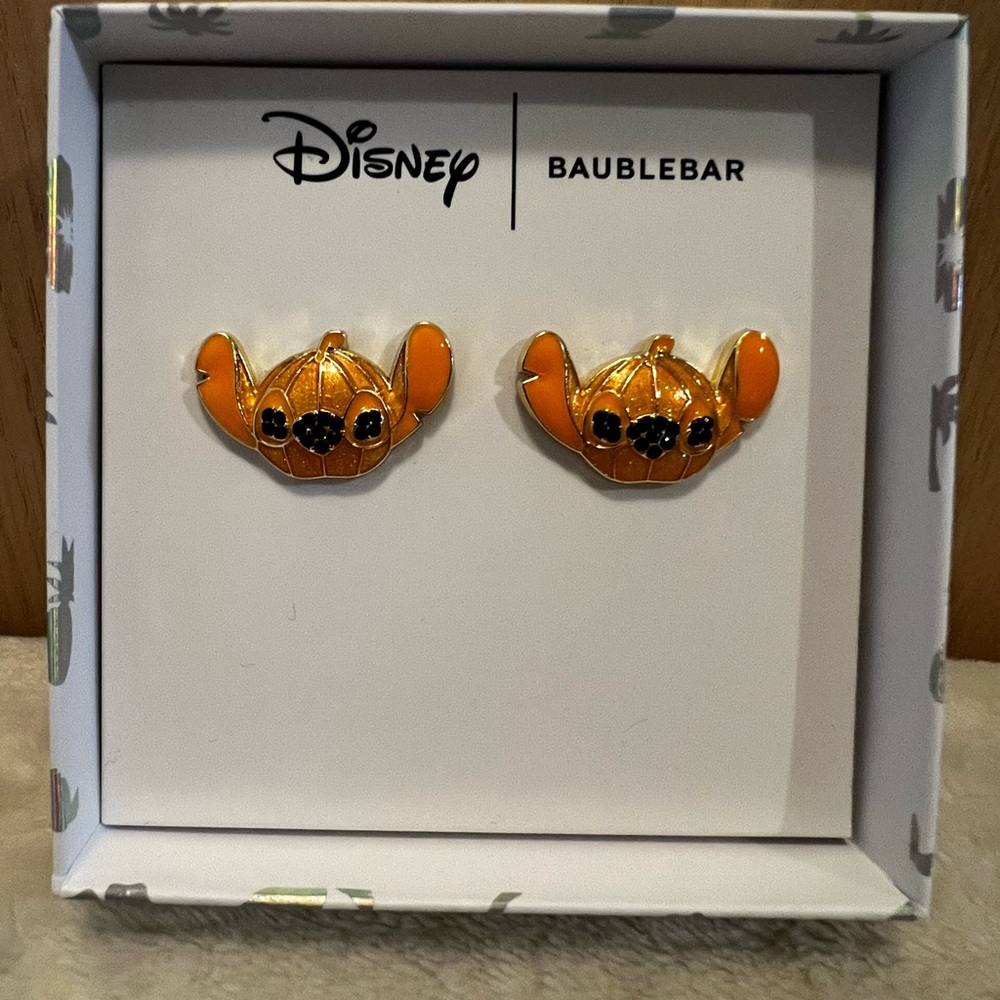 BaubleBar Jack-O-Lantern Stitch Earrings